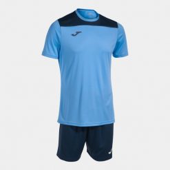 Zestaw Sportowy Joma Phoenix II 2xs - Błękitny i Granatowy. Niebieskie szorty męskie Joma, bez wzorów, z materiału, eleganckie. Za 110.30 zł.