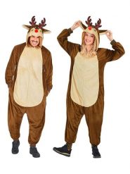 Carnival Party Kombinezon kostiumowy "Reindeer" w kolorze jasnobrązowo-beżowym rozmiar: S/M. Brązowe kombinezony damskie Carnival Party, m, bez wzorów, bez kołnierzyka, bez ramiączek, krótkie. Za 126.99 zł.