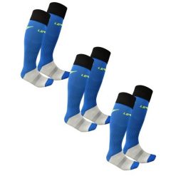 Skarpety piłkarskie C164 niebieskie 3 pary. Czarne skarpetki męskie Legea, bez wzorów. W wyprzedaży za 76.50 zł.