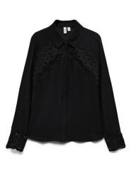 Vero Moda Koszula w kolorze czarnym rozmiar: XS. Czarne koszule damskie Vero Moda, xs, bez wzorów, z koronki, bez kołnierzyka, bez ramiączek. Za 164.95 zł.