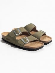 BACKSUN Klapki "Atlas" w kolorze khaki rozmiar: 40. Brązowe klapki damskie Backsun, bez wzorów, bez obcasa. Za 184.95 zł.