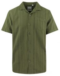 Letnia Koszula Weekendowa z Lnem - Brave Soul - Khaki. Zielone koszule męskie Brave Soul, na lato, l, bez wzorów, z bawełny, bez kołnierzyka, bez ramiączek. Za 129.00 zł.