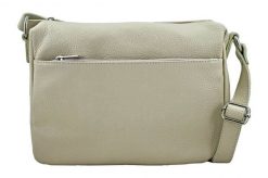 Listonoszka skórzana BARBERINI'S j. beżowa 519-10. Brązowe shopper bag damskie Barberinis, bez wzorów, ze skóry, przez ramię, bez dodatków. Za 223.99 zł.