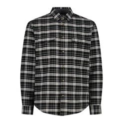 Koszula męska trekkingowa CMP 32T1757. Czarne koszule męskie CMP, l, bez wzorów, z materiału, bez kołnierzyka, bez ramiączek. Za 164.99 zł.