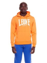 Leone 1947 Apparel Męska bluza z kapturem i dużym logo, lekka bawełna. Czarne bluzy sportowe męskie LEONE 1947 APPAREL, m, z bawełny. Za 147.31 zł.