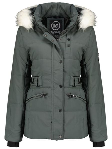 Maison Montaigne Kurtka pikowana "Chesmai" w kolorze oliwkowo-szarym rozmiar: M. Szare kurtki damskie Maison Montaigne, m, bez wzorów, bez kaptura. Za 247.99 zł.