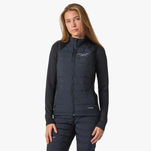 Kamizelka Wędrówki Kobieta Thermal Wiatroszczelny. Czarne kamizelki damskie SWEDEMOUNT, l, z elastanu. Za 296.99 zł.