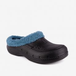 Damskie sandały zimowe Coqui Husky. Czarne sandały damskie Coqui, bez wzorów, z materiału, bez obcasa. Za 134.99 zł.