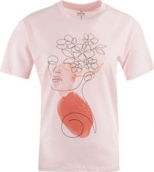 T-shirt damski The People Rep. Marilena jasnoróżowy. Czerwone t-shirty damskie Givova, xl, bez wzorów, z bawełny, bez kołnierzyka. Za 57.84 zł.