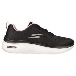 Buty Skechers Go Walk Hyper Burst W 124578-BKPK czarne. Czarne buty sportowe na co dzień damskie bez wzorów, z gumy. Za 397.31 zł.