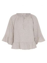 MOSS COPENHAGEN Bluzka "Viana" w kolorze beżowym rozmiar: S. Brązowe bluzki damskie MOSS COPENHAGEN, s, bez wzorów, bez kołnierzyka, bez ramiączek. Za 139.95 zł.