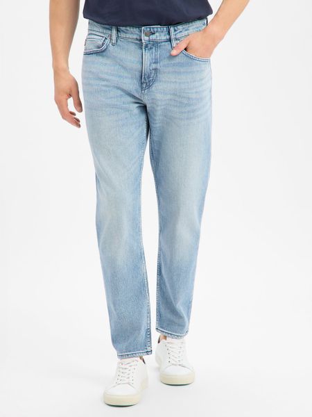 BOSS Orange Dżinsy - Onyx Bo Slim Taper Mężczyźni Bawełna niebieski, 36-34. Niebieskie jeansy męskie Boss Orange. Za 329.95 zł.
