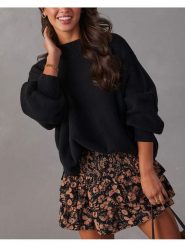 Milan Kiss Sweter w kolorze czarnym rozmiar: L. Czarne swetry klasyczne damskie Milan Kiss, l, bez kołnierzyka. Za 217.53 zł.