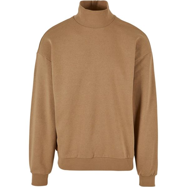 Męska Bluza Z Wysokim Kołnierzem. Brązowe bluzy bez kaptura męskie Urban Classics, m. Za 189.99 zł.