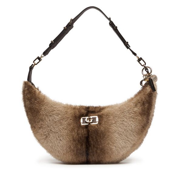 Torebka Guess. Brązowe torebki klasyczne damskie Guess, z aplikacjami, bez dodatków. Za 639.99 zł.