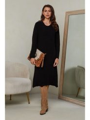 Joséfine Sukienka "Mahony" w kolorze czarnym rozmiar: S. Czarne sukienki damskie Joséfine, na co dzień, s, bez wzorów, z kaszmiru, bez kołnierzyka, bez ramiączek, midi, proste. Za 195.99 zł.