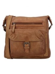 HIDE & STITCHES Skórzana torebka w kolorze jasnobrązowym - 27 x 29 x 9 cm rozmiar: onesize. Brązowe torebki klasyczne damskie HIDE & STITCHES, bez wzorów, z materiału, bez dodatków. Za 266.01 zł.