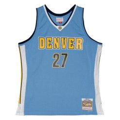 Koszulka Denver Nuggets. Niebieskie bluzki damskie Mitchell & Ness, s, bez wzorów, z materiału, bez kołnierzyka. Za 489.15 zł.