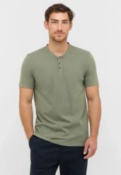 Męski T-Shirt Mustang Style Austin Agave Green 1016862 6473. Zielone t-shirty męskie Mustang, m, bez wzorów, bez kołnierzyka. Za 69.99 zł.