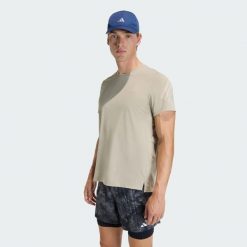 Koszulka do biegania męska ADIDAS ADI365. Brązowe t-shirty sportowe męskie Adidas, na wiosnę, l, z materiału, bez ramiączek, do biegania. Za 159.99 zł.