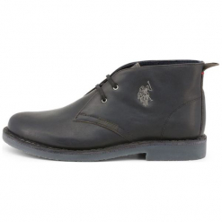 U.S. POLO ASSN. buty za kostkę męskie Must 41 czarne. Czarne buty wizytowe męskie U.S. Polo Assn., ze skóry, bez zapięcia. W wyprzedaży za 259.00 zł.