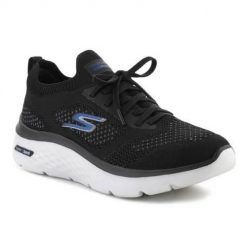 Buty do chodzenia męskie Skechers 216083BKGY. Czarne buty sportowe na co dzień męskie Skechers, z materiału, bez zapięcia, trekkingowe. Za 568.00 zł.