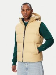 Tommy Jeans Bezrękawnik DM0DM20465 Beżowy jasny Regular Fit. Brązowe kamizelki męskie Tommy Jeans, l, z jeansu. Za 849.99 zł.