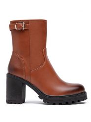 Foreverfolie Botki w kolorze jasnobrązowym rozmiar: 39. Brązowe botki damskie Foreverfolie, eleganckie, bez obcasa, bez zapięcia. Za 165.31 zł.