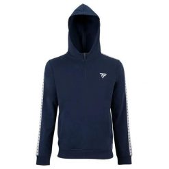 Bluza zamek błyskawiczny z kapturem Tecnifibre. Niebieskie bluzy sportowe męskie TECNIFIBRE, m, z bawełny. Za 212.00 zł.