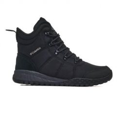 Buty do chodzenia męskie Columbia Fairbanks Omni-heat. Czarne buty trekkingowe męskie Columbia, na zimę, z materiału, za kostkę, bez zapięcia, trekkingowe, omni-heat (columbia). Za 499.99 zł.