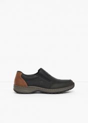 Wsuwane buty marki Rieker o komfortowej tęgości. Czarne buty sportowe na co dzień męskie bonprix, bez zapięcia. Za 269.99 zł.