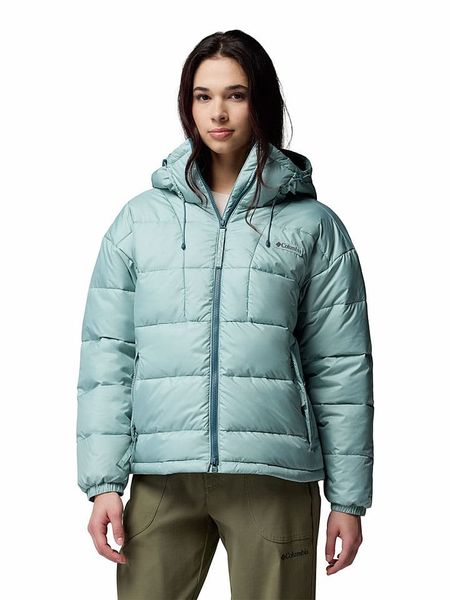 Columbia Kurtka zimowa "Pike Lake III" w kolorze błękitnym rozmiar: M. Niebieskie kurtki damskie Columbia, na zimę, m, bez wzorów, z puchu, bez kaptura. Za 379.95 zł.
