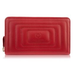Portfel skórzany PAOLO PERUZZI AV-05-RD czerwony. Czerwone portfele damskie Paolo Peruzzi, bez wzorów, z materiału. Za 119.99 zł.