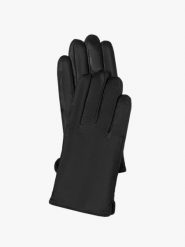 Klasyczne skórzane rękawiczki męskie. Czarne rękawiczki męskie Ryłko, bez wzorów, z poliesteru. Za 129.99 zł.