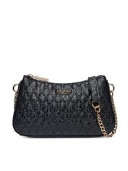 Guess Torebka HWGG96 26720 Czarny. Czarne listonoszki damskie Guess, z aplikacjami, ze skóry, bez dodatków. Za 299.99 zł.