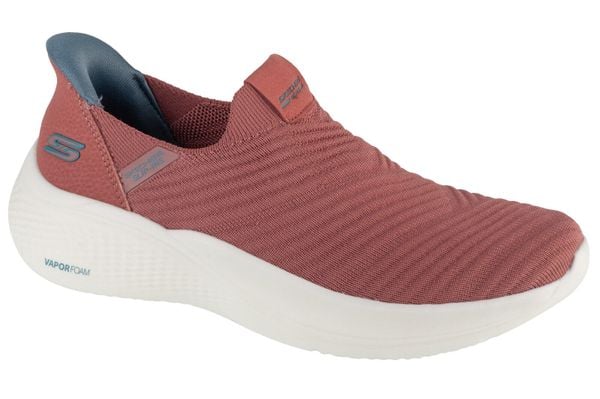 Buty sportowe Sneakersy damskie, Slip-Ins: Bobs Infinity - Daily. Czerwone buty sportowe na co dzień damskie Skechers, bez wzorów, z materiału, trekkingowe. Za 299.99 zł.