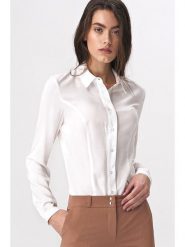 Nife Body-koszula w kolorze białym rozmiar: 34. Białe koszule damskie Nife, bez wzorów, bez kołnierzyka, bez ramiączek. Za 108.49 zł.