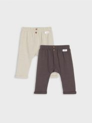 Spodnie dresowe 2 pack - szary. Szare spodnie sportowe damskie Sinsay, m, z dresówki. Za 19.99 zł.