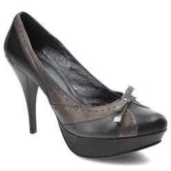 Szare Szpilki Baldaccini Eleganckie Skórzane Buty. Szare szpilki Baldaccini, bez wzorów, ze skóry, bez obcasa. Za 175.00 zł.