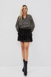 Spódnica z falbaną. Spódniczki damskie MOODO, s, bez wzorów, z poliesteru. W wyprzedaży za 19.99 zł.