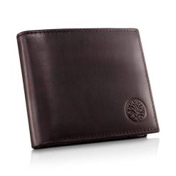 Portfel skórzany BETLEWSKI BPM-NVTC-66 brązowy. Brązowe portfele męskie Betlewski, bez wzorów, ze skóry. Za 129.99 zł.