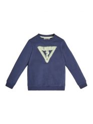Guess Bluzka L3GQ21 FL04D Niebieski Regular Fit. Niebieskie t-shirty chłopięce Guess, z aplikacjami, z bawełny, bez ramiączek. Za 289.99 zł.