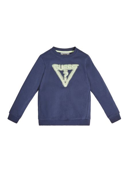 Guess Bluzka L3GQ21 FL04D Niebieski Regular Fit. Niebieskie t-shirty chłopięce Guess, z aplikacjami, z bawełny, bez ramiączek. Za 169.99 zł.