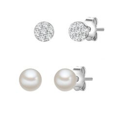 Lulu & Jane Komplet (2 kolczyki) Mosiadz Srebrny Kolczyki 1 ct Damski. Szare kolczyki damskie Lulu & Jane, z cyrkonią, plastikowe, na sztyftcie. Za 79.99 zł.