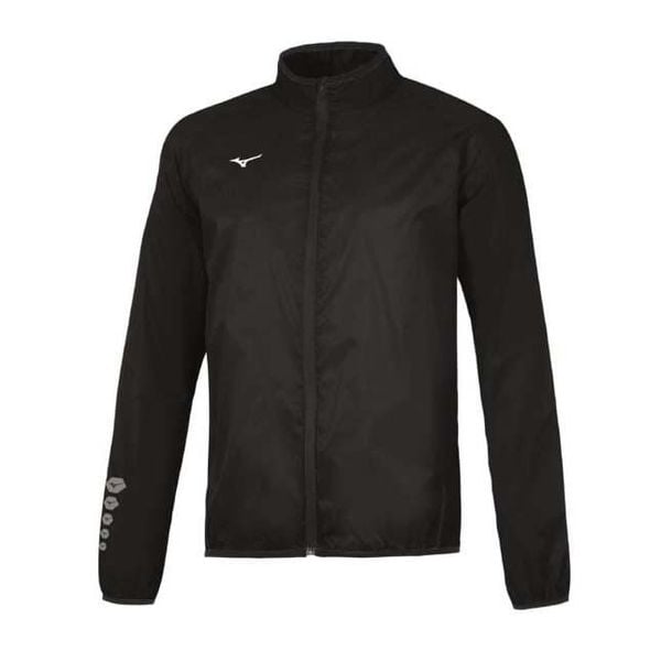 Kurtka przeciwdeszczowa Mizuno authentic. Czarne kurtki treningowe męskie Mizuno, xl, bez wzorów, do biegania. W wyprzedaży za 206.35 zł.