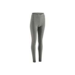 Legginsy slim Gym & Pilates FIT+ 500 damskie. Niebieskie legginsy damskie DOMYOS, l, bez wzorów, z bawełny. W wyprzedaży za 44.99 zł.
