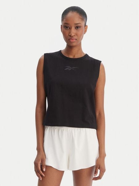 Reebok Top Erica RK25499CCW Czarny Relaxed Fit. Czarne topy damskie Reebok, m, bez wzorów, z bawełny, bez ramiączek. Za 69.99 zł.