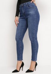 Granatowe Klasyczne Jeansy Skinny Hestiana. Niebieskie jeansy damskie Born2be. Za 109.99 zł.