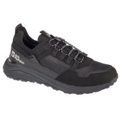 Męskie Buty Sportowe Dromoventure Low. Czarne buty trekkingowe męskie Jack Wolfskin, z gumy, bez zapięcia, trekkingowe. Za 653.99 zł.