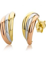 Revoni Złote kolczyki-wkrętki rozmiar: onesize. Szare kolczyki damskie Revoni, złote. Za 448.99 zł.